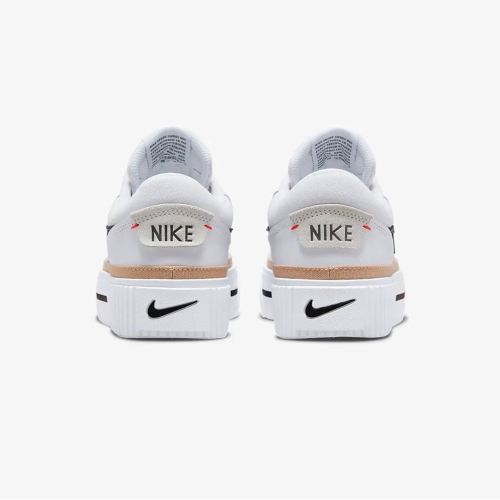 Nike Court Legacy Lift White/Hemp/Team Orange/Black size 6